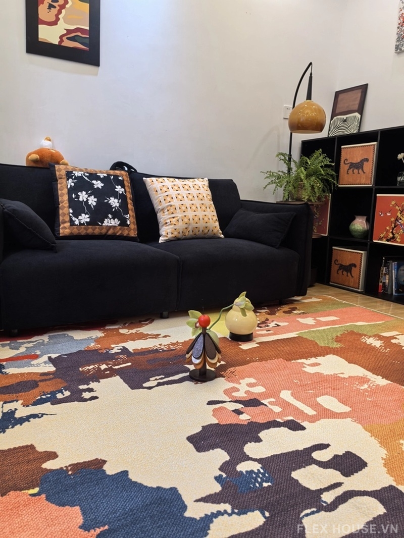Thảm sofa phòng khách vũ điệu sắc màu Retro HY3361 7 Thảm sofa phòng khách vũ điệu sắc màu Retro HY3361