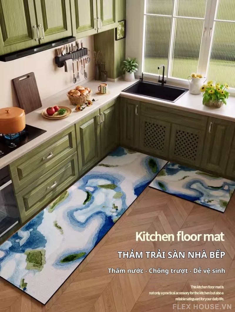 Thảm trải bếp lavabo thấm hút nước và dầu mỡ HY8141 1 Thảm trải bếp lavabo thấm hút nước và dầu mỡ HY8141