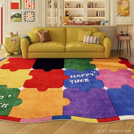 Thảm trải sàn cách âm chống thấm họa tiết Puzzles HY3355.02