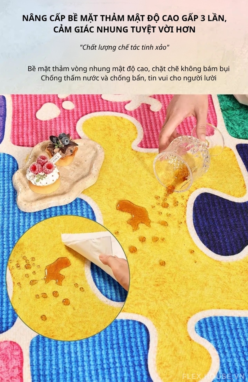 Thảm trải sàn cách âm chống thấm họa tiết Puzzles HY3355 4 Thảm trải sàn cách âm chống thấm họa tiết Puzzles HY3355