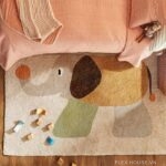 Thảm trải sàn phòng ngủ rạp xiếc voi sắc màu YY1599.02