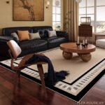 Thảm trải sofa ghế gỗ thư giãn Geometric Border HY3968