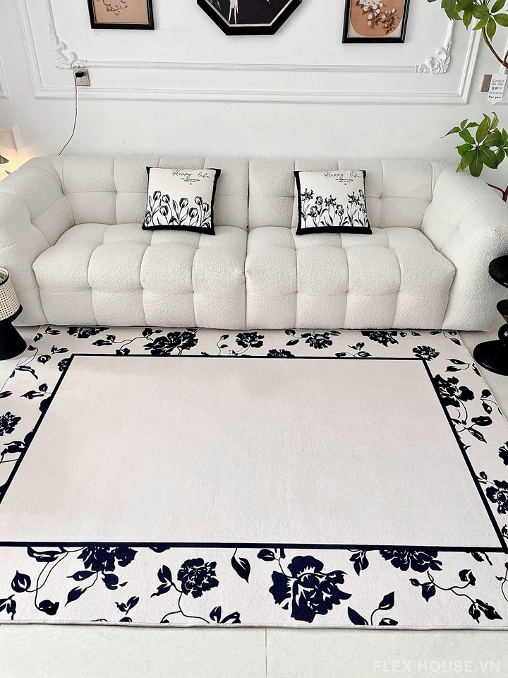 Thảm trang trí phòng khách Mặc Hoa Đông Dương HY3964 6 Thảm trang trí phòng khách Mặc Hoa Đông Dương HY3964