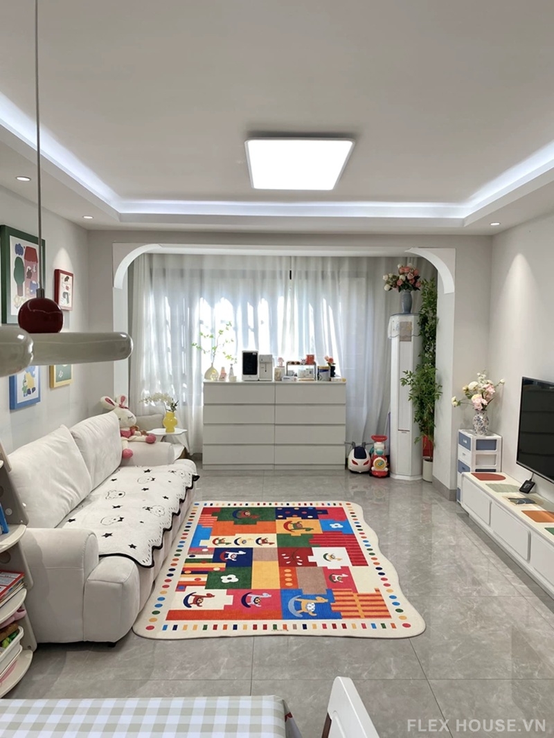 Thảm trang trí phòng khách sắc màu ngựa gỗ Retro HY3356 5 Thảm trang trí phòng khách sắc màu ngựa gỗ Retro HY3356