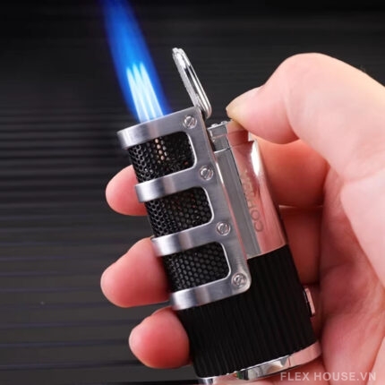 Bật lửa 3 tia kèm đục lỗ xì gà ẩn CH8739