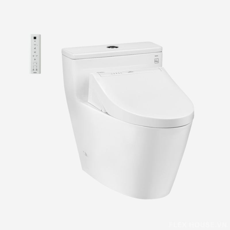 Bồn cầu 1 khối nắp rửa điện tử xả nhấn TOTO MS625CDW15 (1) Bồn cầu 1 khối nắp rửa điện tử xả nhấn TOTO MS625CDW15