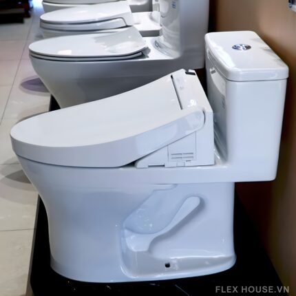 Bồn cầu 1 khối nắp rửa thông minh thân dài TOTO MS855DW14