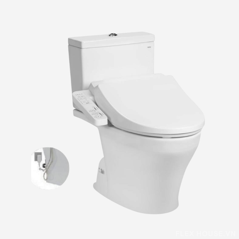 Bồn cầu 2 khối thân dài nắp rửa điện tử TOTO CS326DW18 (1) Bồn cầu 2 khối thân dài nắp rửa điện tử TOTO CS326DW18 1