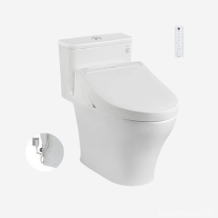 Bồn cầu nắp rửa điện tử vành kín liền khối TOTO MS857DW14