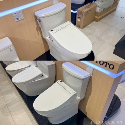 Bồn vệ sinh 2 khối nắp rửa đa năng giấu dây TOTO CS986CGW15