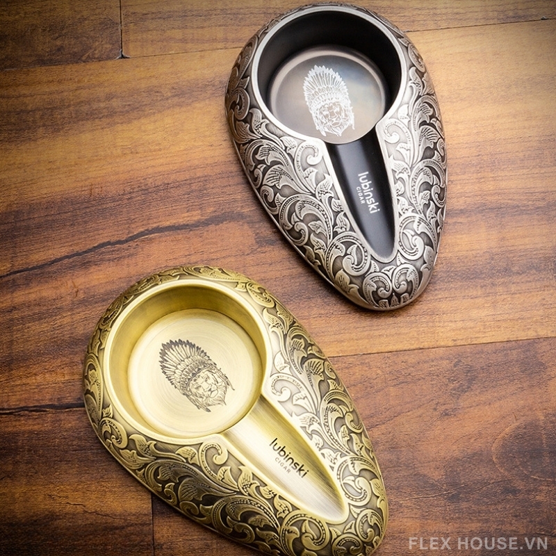Gạt tàn cigar hoa văn chạm khắc cổ điển LBS8628 (1) Gạt tàn cigar hoa văn chạm khắc cổ điển LBS8628