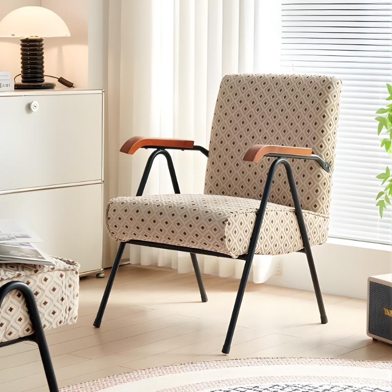 Ghế Armchair thư giãn bọc đệm Bắc Âu HM2629 1 Ghế Armchair thư giãn bọc đệm Bắc Âu HM2629 9