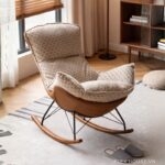 Ghế ban công thư giãn bập bênh bọc nệm cổ điển MU5915