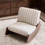 Ghế bập bênh thư giãn chân gỗ phong cách Minimalist MU9521