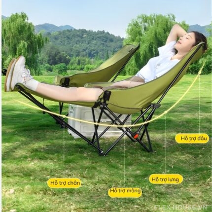 Ghế cắm trại tựa lưng gấp gọn đa năng JP0087