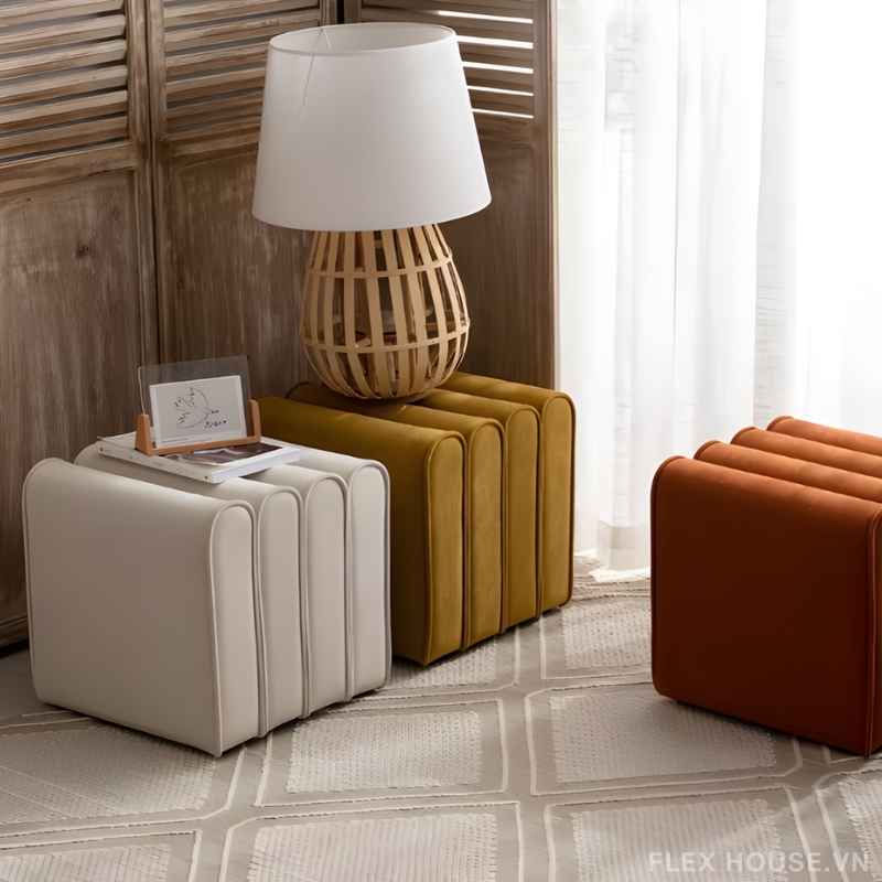 Ghế đôn trang trí phòng khách sóng lượn LS2244 3 Ghế đôn trang trí phòng khách sóng lượn LS2244 10
