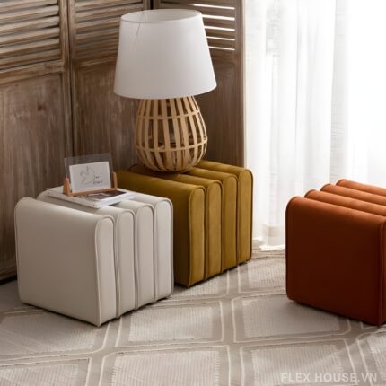 Ghế đôn trang trí phòng khách sóng lượn LS2244