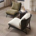 Ghế đơn tựa lưng thư giãn phong cách Nordic XM2150
