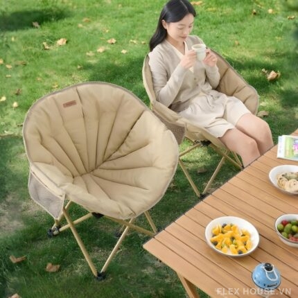 Ghế gấp gọn cắm trại vỏ sò Wabi-sabi UB1007