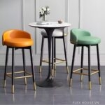 Ghế quầy bar chân thép cao cấp phong cách Ý CF8703
