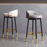 Ghế quầy bar chân thép cao cấp phong cách Ý CF8703