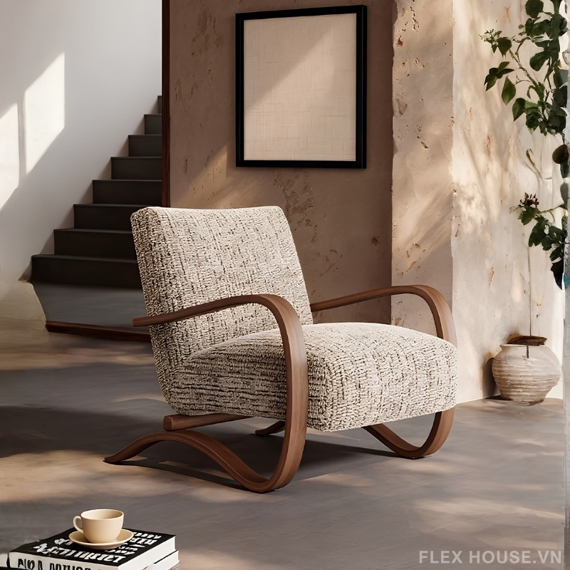 Ghế sofa đơn chân gỗ uốn cong sáng tạo MU0055 (13) Ghế sofa đơn giả chân gỗ uốn cong sáng tạo MU0055