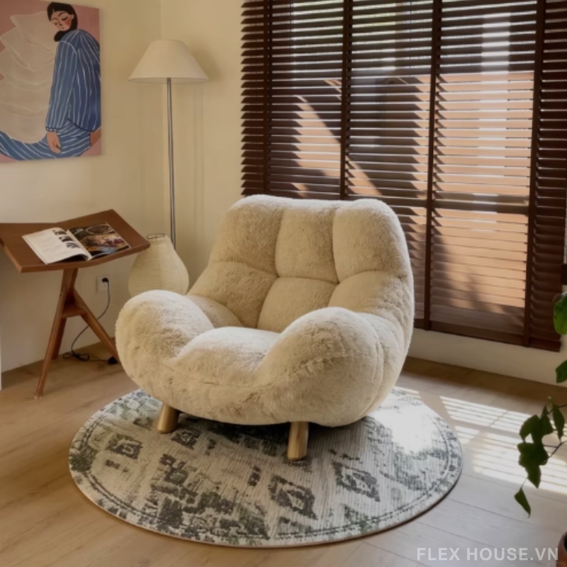 Ghế sofa đơn dáng bánh mì đệm lông thỏ nhân tạo MU5124 7 Ghế sofa đơn dáng bánh mì đệm lông thỏ nhân tạo MU5124