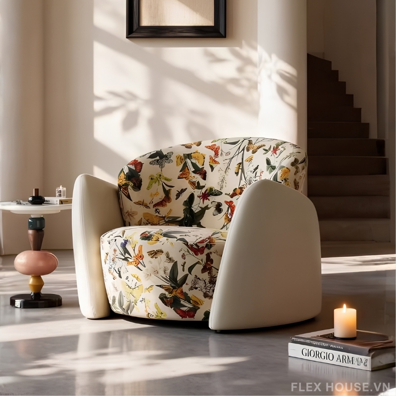 Ghế sofa đơn thư giãn hoa văn cánh bướm MU9718 (7) Ghế sofa đơn thư giãn hoa văn cánh bướm MU9718
