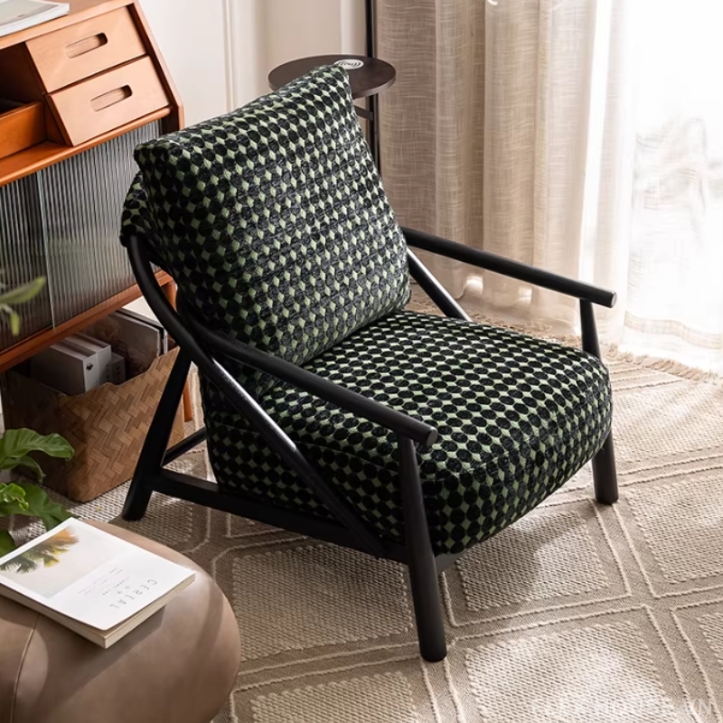 Ghế sofa đơn thư giãn khung gỗ Bắc Âu LS0725 3 Ghế sofa đơn thư giãn khung gỗ Bắc Âu LS0725 8