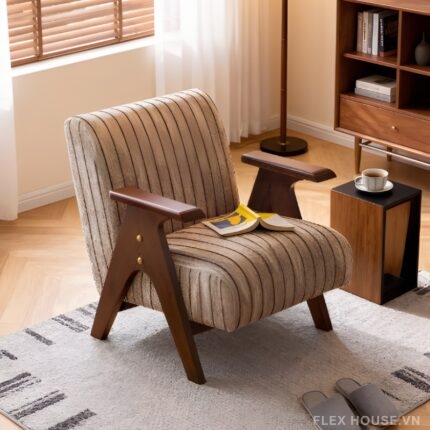 Ghế sofa đơn thư giãn khung gỗ vintage MU1681