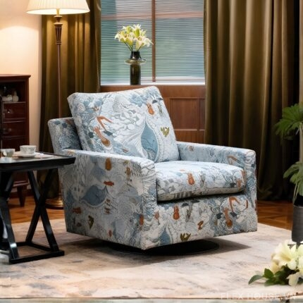 Ghế sofa xoay thư giãn retro kiểu Pháp sang trọng UH5106