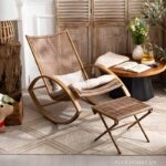 Ghế thư giãn bập bênh giả mây ngoài trời LS9719