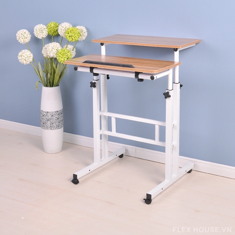 Bàn máy tính đứng di động nâng hạ HT4222 4 Bàn máy tính đứng di động nâng hạ HT4222 5