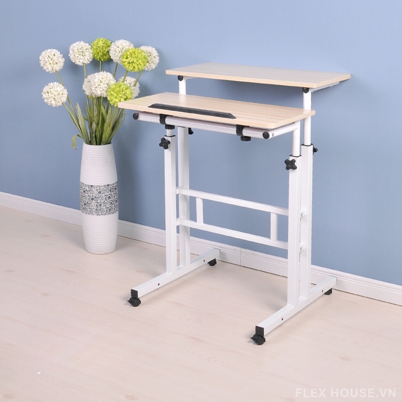 Bàn máy tính đứng di động nâng hạ HT4222 7 Bàn máy tính đứng di động nâng hạ HT4222 8