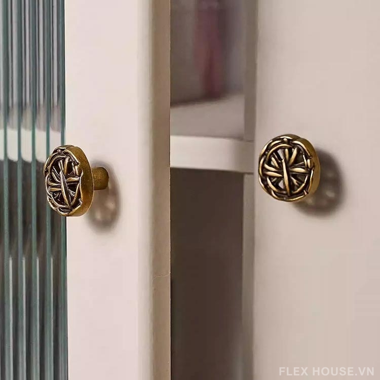 Núm tay nắm tủ đồng hoa văn đan lưới Retro LT4232 13 Núm tay nắm tủ đồng hoa văn đan lưới Retro LT4232 18