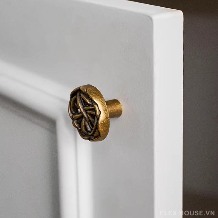 Núm tay nắm tủ đồng hoa văn đan lưới Retro LT4232 12 Núm tay nắm tủ đồng hoa văn đan lưới Retro LT4232 17