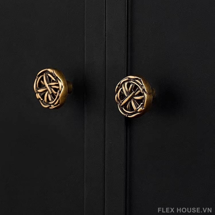 Núm tay nắm tủ đồng hoa văn đan lưới Retro LT4232 10 Núm tay nắm tủ đồng hoa văn đan lưới Retro LT4232 15