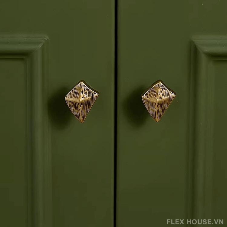 Núm tủ đồng cổ điển vân khắc LT188 12 Núm tủ đồng cổ điển vân khắc LT188 18