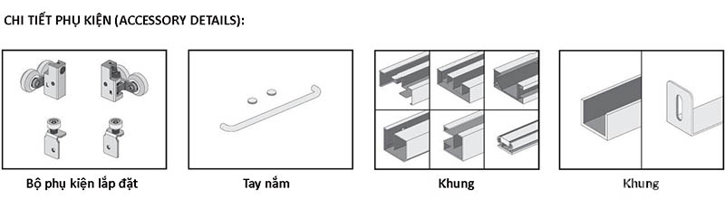 Phụ kiện cửa trượt kính phòng tắm góc vuông CA180025-004 7 Phụ kiện cửa trượt kính phòng tắm góc vuông CA180025-004 10