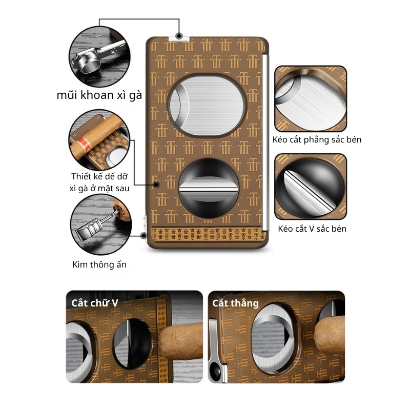 Set cigar cao cấp bật lửa khò dao cắt gạt tàn CGL4978 15 Set cigar cao cấp bật lửa khò dao cắt gạt tàn CGL4978 33
