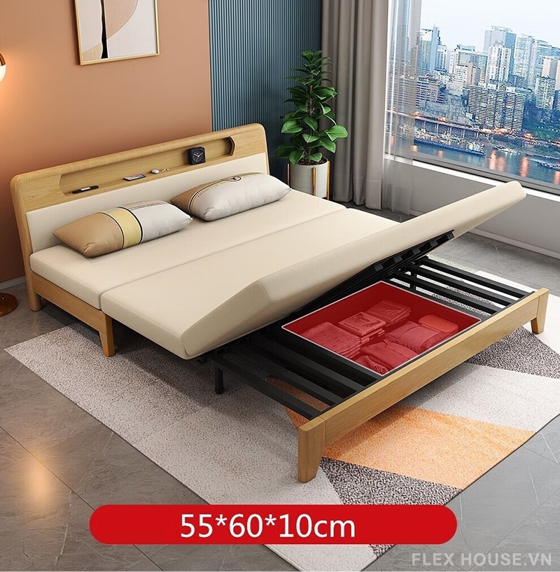 Sofa giường nằm đệm gấp thông minh SKD490 5 Sofa giường nằm đệm gấp thông minh SKD490 9