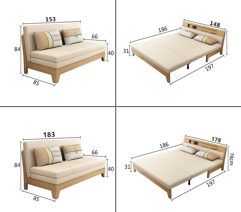 Sofa giường nằm đệm gấp thông minh SKD490 11 Sofa giường nằm đệm gấp thông minh SKD490 15