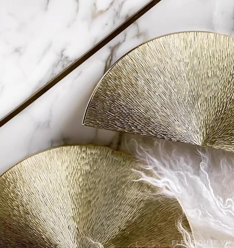 Tay nắm tủ bán nguyệt vân tia ánh kim OVLI2696 5 Tay nắm tủ bán nguyệt vân tia ánh kim OVLI2696 11