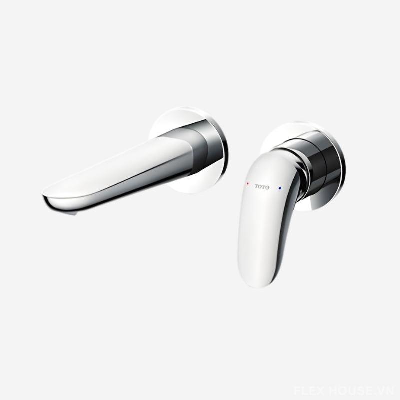 Vòi chậu nóng lạnh gắn tường hiện tại TOTO TLS03307B (1) Vòi chậu nóng lạnh gắn tường hiện tại TOTO TLS03307B