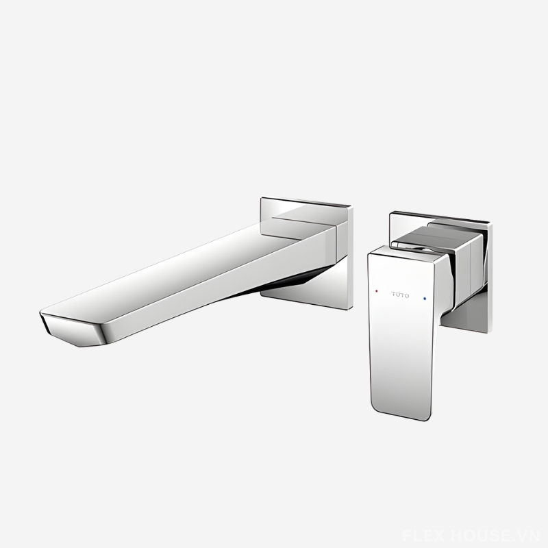 Vòi rửa mặt nóng lạnh dáng dài gắn tường TOTO TLG07308BB (1) Vòi rửa mặt nóng lạnh dáng dài gắn tường TOTO TLG07308BB 1
