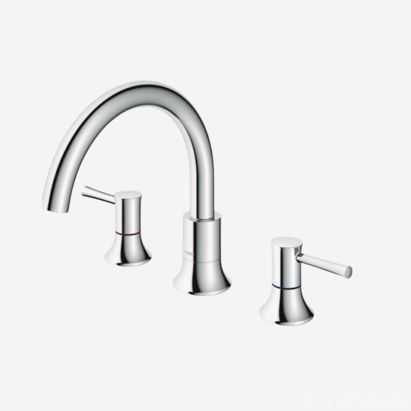 Vòi xả bồn tắm tay vặn nóng lạnh TOTO TBS02201BA 1 Vòi xả bồn tắm tay vặn nóng lạnh TOTO TBS02201BA