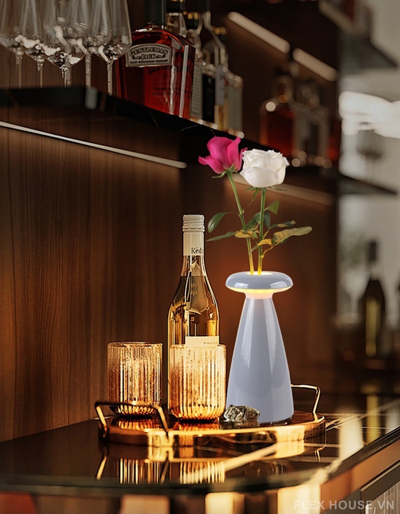 Đèn bàn cảm ứng cắm hoa tinh dầu thơm Lumi Vase MS0944