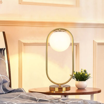 Đèn ngủ để bàn bằng thủy tinh kiểu Bắc Âu LW2286