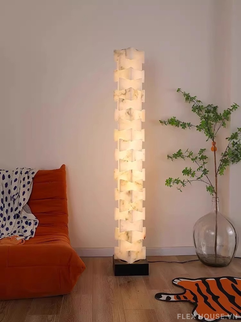 Đèn sàn trụ đá vân mây Bạch Thạch Thiên Đăng JWJ2297 2 Đèn sàn trụ đá vân mây Bạch Thạch Thiên Đăng JWJ2297