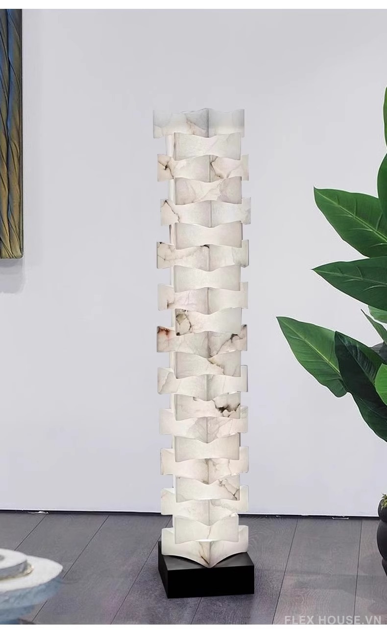 Đèn sàn trụ đá vân mây Bạch Thạch Thiên Đăng JWJ2297 7 Đèn sàn trụ đá vân mây Bạch Thạch Thiên Đăng JWJ2297
